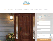 Tablet Screenshot of legacyexteriors.com
